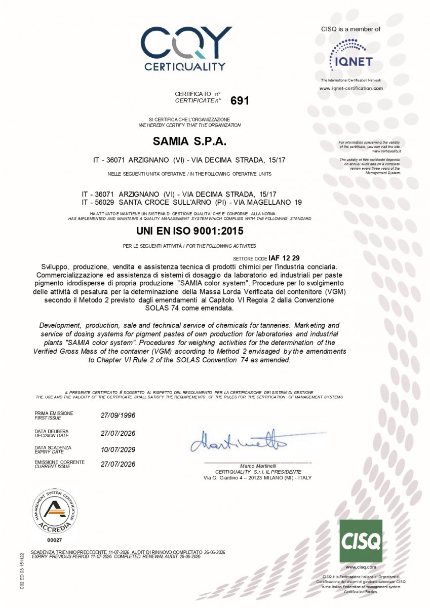 Certification page 1